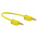 Staubli 2 mm Connector Test Lead, 10A, 30 V ac, 60V dc, Yellow, 300mm Lead Length