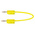 Staubli 2 mm Connector Test Lead, 10A, 30 V ac, 60V dc, Yellow, 300mm Lead Length