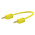 Staubli 2 mm Connector Test Lead, 10A, 30 V ac, 60V dc, Yellow, 300mm Lead Length