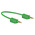 Staubli 2 mm Connector Test Lead, 10A, 30 V ac, 60V dc, Green, 300mm Lead Length
