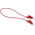 Radiall 2 mm Connector Test Lead, 5A, 250V ac, Red, 200mm Lead Length