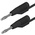 Hirschmann Test & Measurement 2 mm Connector Test Lead, 6A, 30 V ac, 60V dc, Black, 500mm Lead Length
