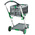 RS PRO 2 Shelf Aluminium Folding Trolley, 670 x 470mm, 60kg Load