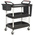 RS PRO 3 Shelf Plastic Trolley, 1100 x 490mm, 150kg Load