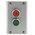 Eaton Momentary Enclosed Push Button - 2NO/2NC, Plastic, 2 Cutouts, Red/Green, O/I, IP67