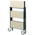 RS PRO 3 Shelf Steel Trolley Trolley, 560 x 445mm, 80kg Load