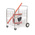 RS PRO 2 Shelf Chrome Plated Steel Adjustable Shelf Trolley, 840 x 650mm, 120kg Load
