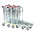 RS PRO 2 Shelf Aluminium Retail Stock Trolley Trolley, 520 x 890mm, 50kg Load