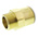 John Guest Brass Pipe Fitting, Straight Push Fit Coupler, Male 3/4in to Female 22mm