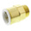 John Guest Brass Pipe Fitting, Straight Push Fit Coupler, Male 3/4in to Female 22mm
