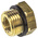 Legris Brass Pipe Fitting, Straight Threaded Reducer, Male G 1/2in to Female G 1/4in