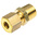 Legris Brass Pipe Fitting, Straight Compression Coupler, Male R 1/4in to Female 6mm