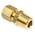 Legris Brass Pipe Fitting, Straight Compression Coupler, Male R 1/4in to Female 6mm