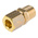 Legris Brass Pipe Fitting, Straight Compression Coupler, Male R 1/4in to Female 8mm