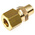 Legris Brass Pipe Fitting, Straight Compression Coupler, Male R 1/4in to Female 10mm
