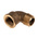 RS PRO Brass Pipe Fitting, 90° Threaded Elbow, Male BSPP 1/2in to Female BSPP 1/2in