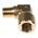 Legris Brass Pipe Fitting, 90° Threaded Elbow, Male R 1/4in to Female G 1/4in