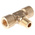 Legris Brass Pipe Fitting, Tee Threaded Branch Tee, Female BSPP 1/4in to Female BSPP 1/4in
