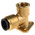JG Speedfit Brass Pipe Fitting, 90° Push Fit Wall Plate Elbow Adapter, Female 1/2in to Female 15mm