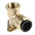 JG Speedfit Brass Pipe Fitting, 90° Push Fit Wall Plate Elbow Adapter, Female 3/4in to Female 22mm