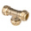 Pegler Yorkshire Brass Pipe Fitting, Tee Compression Equal Tee, Female to Female 15mm