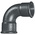 Georg Fischer Galvanised Malleable Iron Fitting, 90° Short Elbow, Female BSPP 1/2in to Female BSPP 1/2in