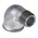 Georg Fischer Galvanised Malleable Iron Fitting, 90° Elbow, Male BSPT 1/2in to Female BSPP 1/2in