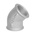 Georg Fischer Black Oxide Malleable Iron Fitting, 45° Elbow, Female BSPP 1in to Female BSPP 1in