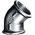 Georg Fischer Galvanised Malleable Iron Fitting, 45° Elbow, Female BSPP 3/4in to Female BSPP 3/4in