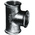 Georg Fischer Black Oxide Malleable Iron Fitting Tee, Female BSPP 1in to Female BSPP 1in to Female BSPP 1in