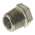 Georg Fischer Galvanised Malleable Iron Fitting, Straight Reducer Bush, Male BSPT 1/2in to Female BSPP 3/8in