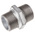 Georg Fischer Galvanised Malleable Iron Fitting Hexagon Nipple, Male BSPT 1in to Male BSPT 1in