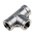 RS PRO Stainless Steel Pipe Fitting, Tee Circular Tee, Female G 1/4in x Female G 1/4in x Female G 1/4in