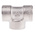 RS PRO Stainless Steel Pipe Fitting, Tee Circular Tee, Female G 1/4in x Female G 1/4in x Female G 1/4in