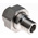 RS PRO Stainless Steel Pipe Fitting, Straight Octagon Union, Male R 1in x Female Rc 1in