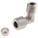 Legris Stainless Steel Pipe Fitting, 90° Elbow, Male BSPT 1/4in