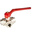 RS PRO Brass Reduced Bore, 3 Way, Ball Valve, BSPP 1/2in, 40bar Operating Pressure