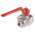 RS PRO Brass Reduced Bore, 3 Way, Ball Valve, BSPP 3/8in, 40bar Operating Pressure