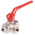 RS PRO Brass Reduced Bore, 3 Way, Ball Valve, BSPP 3/8in, 40bar Operating Pressure