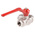 RS PRO Brass Reduced Bore, 3 Way, Ball Valve, BSPP 3/4in, 45bar Operating Pressure