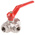 RS PRO Brass Reduced Bore, 3 Way, Ball Valve, BSPP 3/4in, 45bar Operating Pressure