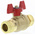 RS PRO Brass Reduced Bore, 2 Way, Ball Valve, 15mm