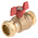 RS PRO Brass Full Bore, 2 Way, Ball Valve, BSPP 28mm, 28mm