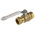 RS PRO Brass Full Bore, 2 Way, Ball Valve 22mm, 22mm