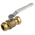 RS PRO Brass Full Bore, 2 Way, Ball Valve 22mm, 22mm