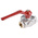 RS PRO Brass Reduced Bore, 3 Way, Ball Valve, BSPP 3/4in, 40bar Operating Pressure