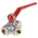 RS PRO Brass Reduced Bore, 3 Way, Ball Valve, BSPP 3/4in, 40bar Operating Pressure