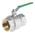 RS PRO Brass Full Bore, 2 Way, Ball Valve, BSPP 2in, 40bar Operating Pressure