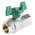 RS PRO Brass Full Bore, 2 Way, Ball Valve, BSPP 1/2in
