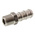Legris Stainless Steel Pipe Fitting, Straight Hexagon Tailpiece Adapter, Male R 1/4in x Male
